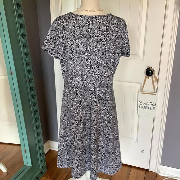 Talbots Chic Paisley Print A-Line Dress - Picture 5 of 7